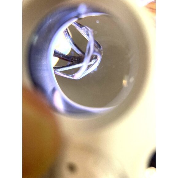 Abstract Cutout Leaf Sterling Silver Earrings - Picture 4 of 4